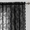 Pastoral White Tulle Sheer Window Curtains French Lace Curtain Voile Fabric Drapes Door Curtain Breathable Bedroom Home Decor