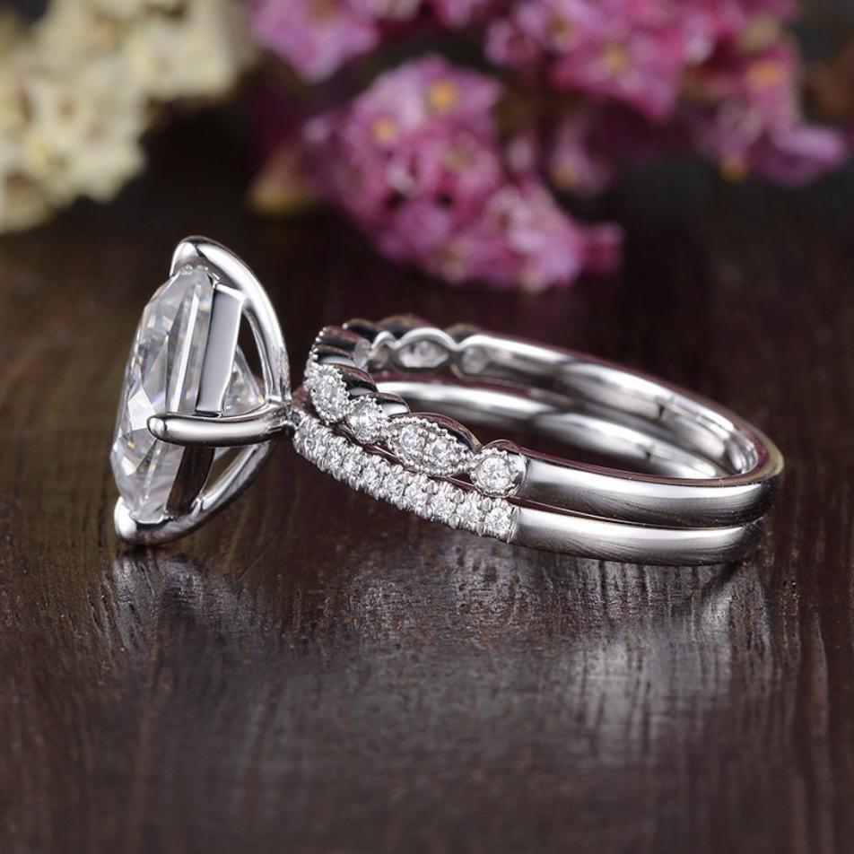 Women's Diamond Rings, Simple Square Diamond Accessories, Couple Rings