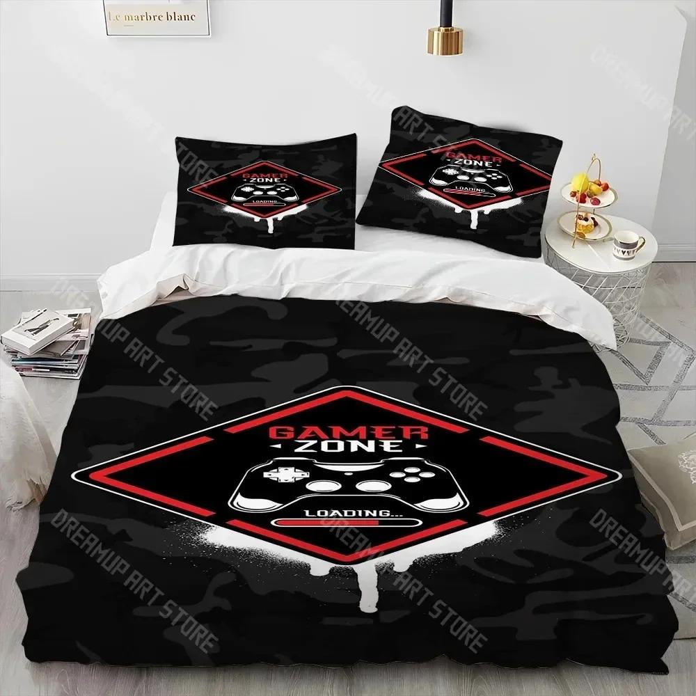 3D Print Gamer Game Controller Comforter Bedding Set,Duvet Cover Bed Set Quilt Cover Pillowcase,King Queen Size Bedding Set