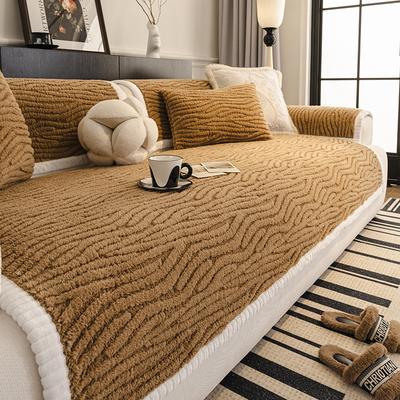 1pcs Winter Plush Simple Sofa Cover Modern Wear-resistant and Durable Non-slip Couch Slipcovers for Living Room Home Decor