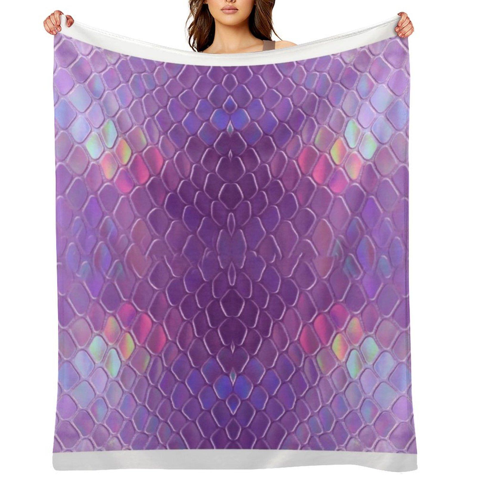 Holographic snake Throw Blanket Luxury warm winter christmas gifts for winter Blankets 30x40in