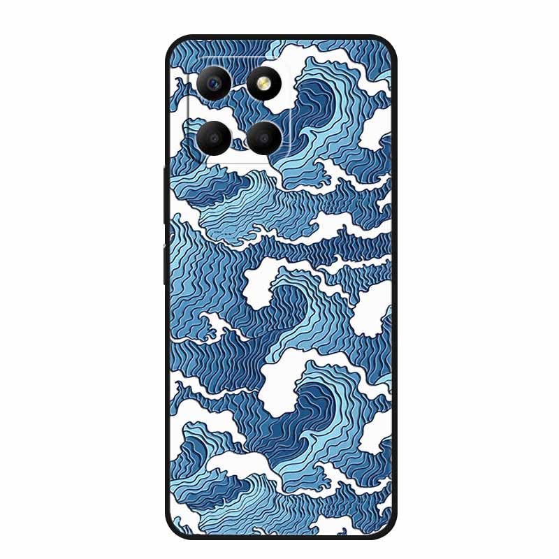 3D Emboss Case For Honor 200 Smart X6c X6b X8c X8b X7c X5b Plus Play 9A Phone Case X 6c 9 A Coque Black Silicone Soft Back Cover