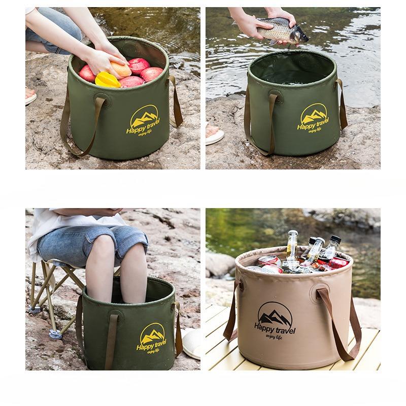 20L Outdoor Folding Bucket Waterproof Foldable Water Sink Bucket Travel Camping Water Bag Picnic Fishing Storage Box