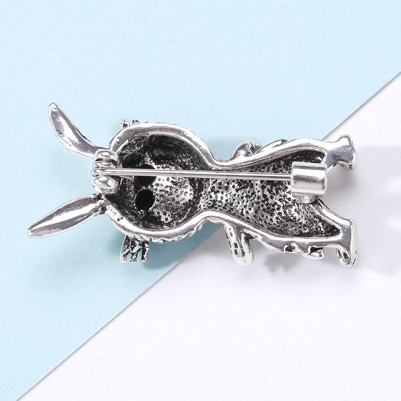 Blucome Nette Persönlichkeit Kaninchen Glasbrosche Mädchen Kleidung Schal Denim Mantel Pins Zubehör