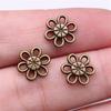 Connettori Fiore a Lavoro Aperto Gancio per Ciondolo Colore Bronzo Antico Creazione Gioielli Accessori Fatti a Mano Connettori per Ciondoli