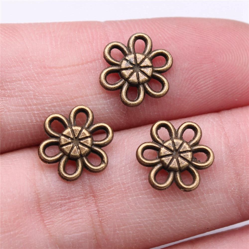Connettori Fiore a Lavoro Aperto Gancio per Ciondolo Colore Bronzo Antico Creazione Gioielli Accessori Fatti a Mano Connettori per Ciondoli