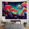 1pc Trippy Surreal Mushroom Tapestry Wall Hanging - 40x60 Inch Vibrant Psychedelic Art with Celestial Landscape, Peach Light Bei