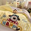 Cloud Pure Cotton Quilt Cover Bed Sheet Embroidery Four-piece Set Cartoon Puppy Skin-friendly Breathable Bed Sheet Bedding