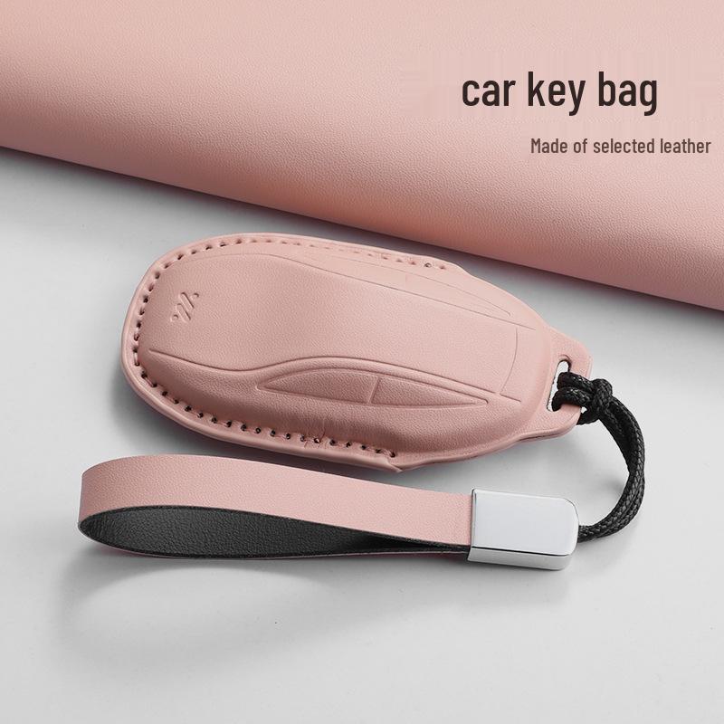 Zhiji L7 Smart Key Cover - Textured Black for LS7 Car Interior
