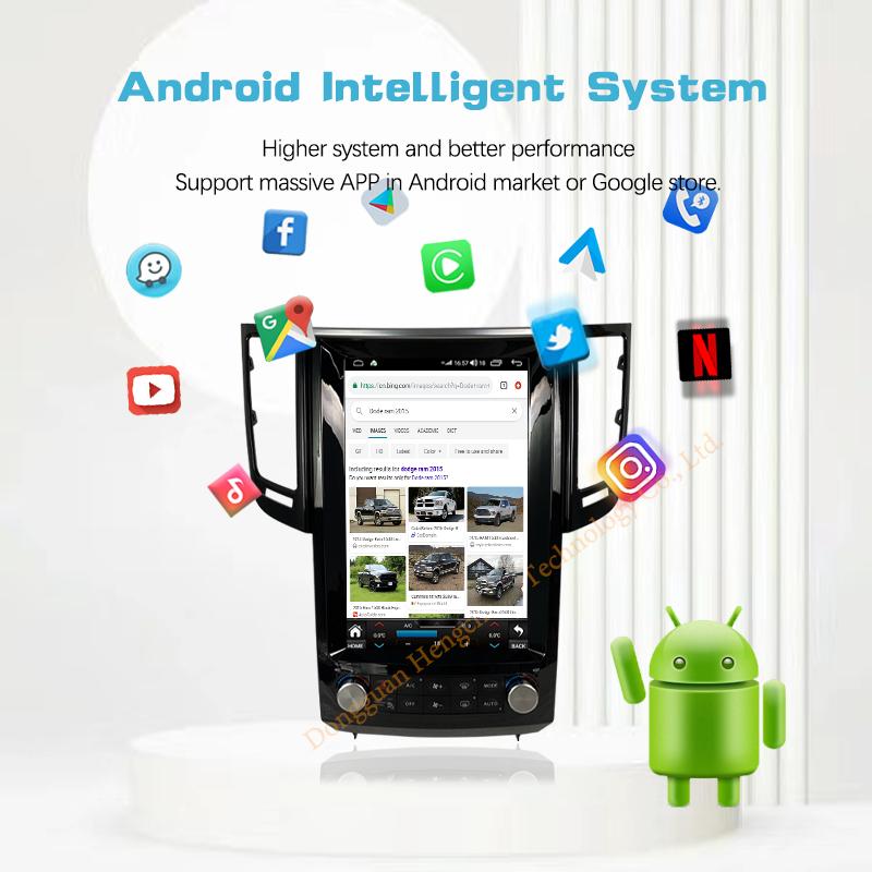 12.1Inch Car Multimedia Video Player For Infiniti FX25 FX35 QX70 2009-2016 GPS Navigation Android12 8Core CarPlay 4G 360Camera