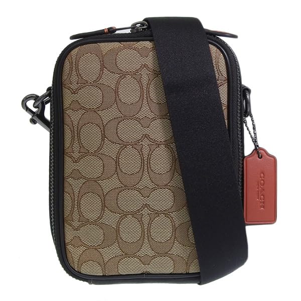 Pánská crossbody taška Coach Stanton (KhakiČerná) - Výprodej, Malá, Crossbody, Taška na smartphone, Plátno a kůže, Značka CH097