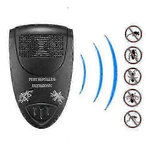Electronic Bat Repellent Ultrasonic Pest Control for Home Black Compact Design