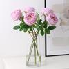 Realistic Vivid No Watering Not Withered Hemming Imitation Rose Faux Silk Rose Flower Wedding Garden Decoration