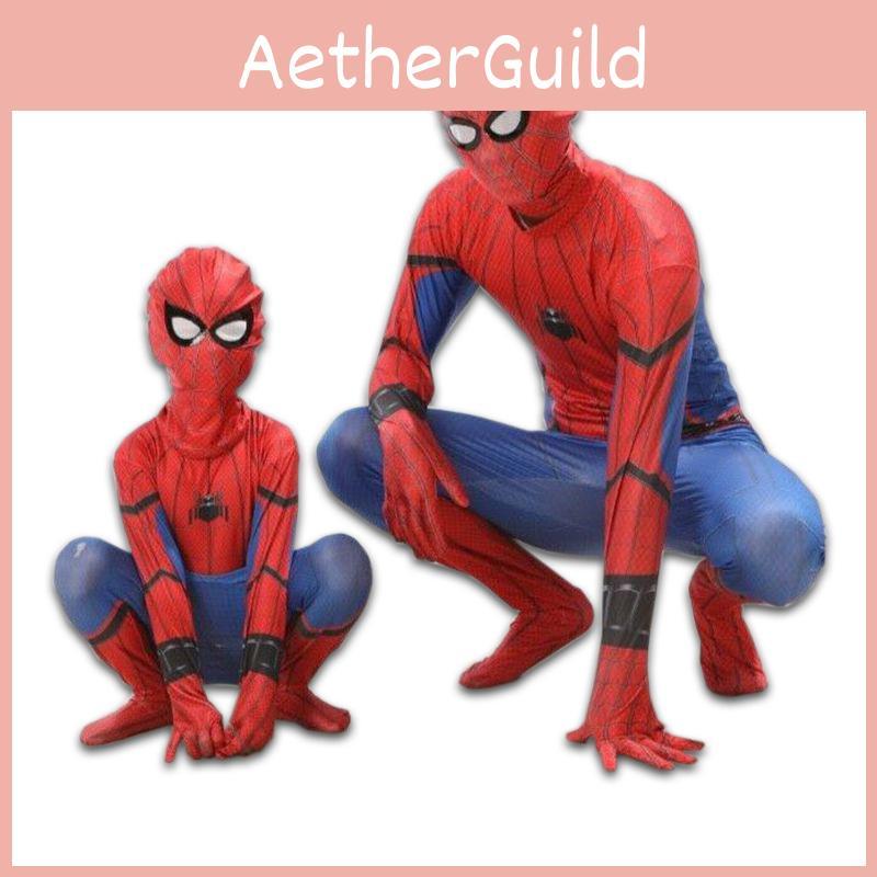 High Quality Durable Homecoming Spiderman Costume Tights Suit For Kids And Adults