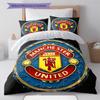 Set Lenzuola Trapunta Manchester United Copripiumino Federa Decorazione Casa Regalo di Compleanno (1 * copripiumino + 2 * federa, senza nucleo)