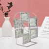Metal Rotating Wheel Picture Photo Frame Wedding Photography Studio Decor for 5x3.5in Photo