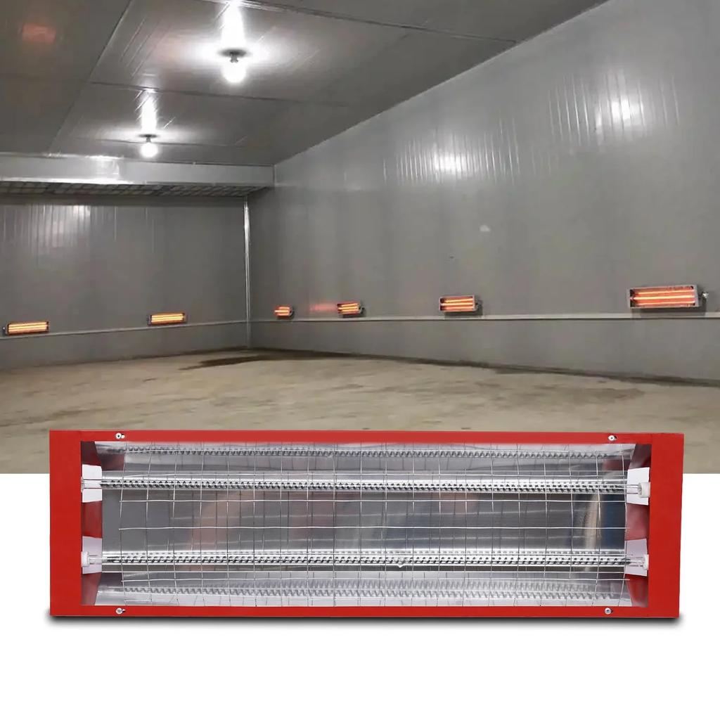 2PCS Baking Infrared Paint Curing Lamp 2000W Heater Lamp 110V for Automotive Spray Booths Far Infrared Radiation Heating No Plug