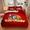 3pcs Tom & Jerry Design Printed Quilt Set - Soft and Comfortable Quilt Cover for Bedroom, Guest Room and Dormitory Decorative Bedding Set 1 Duvet Cove