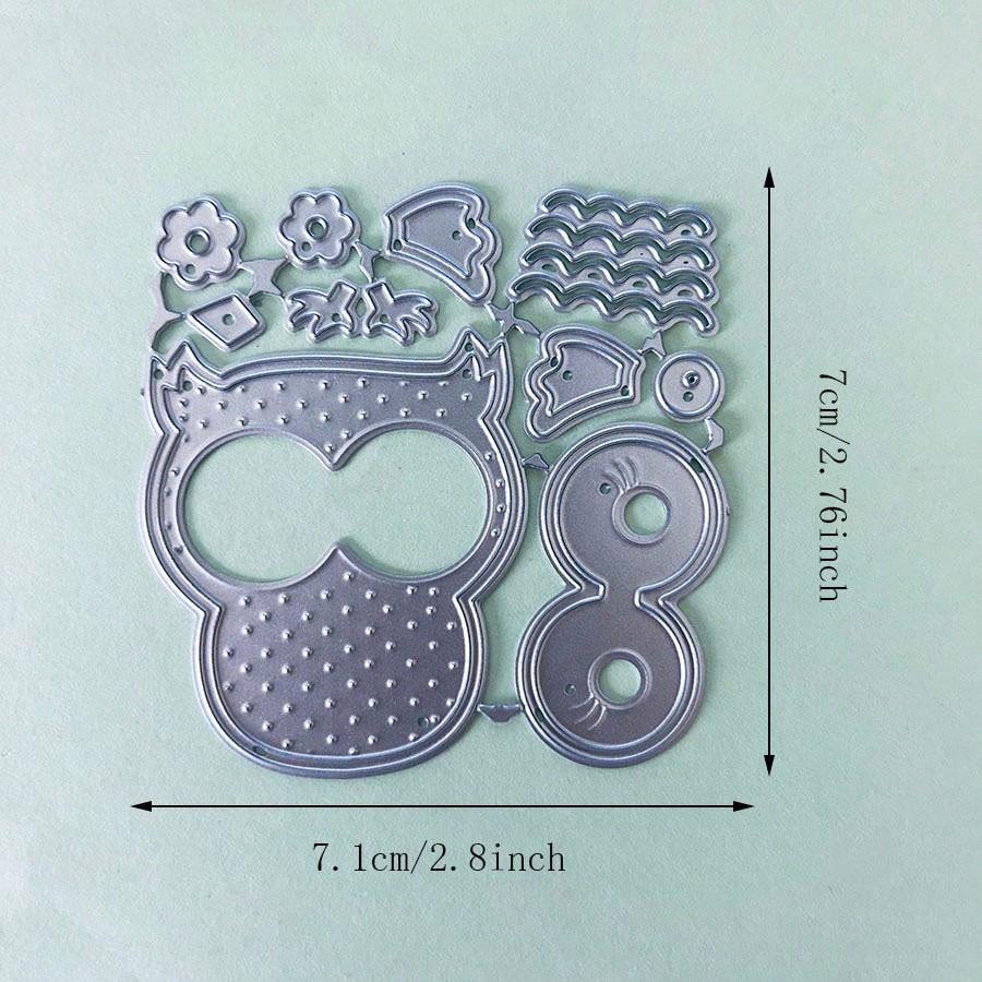 Cute Owl Metal Cutting Dies Stencil for DIY Scrapbooking Photo Album Embossing Paper Cards Crafts Diecuts