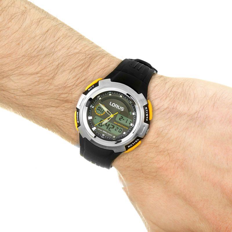 Lorus R2323DX9 Black Silicone Strap Men's Watch