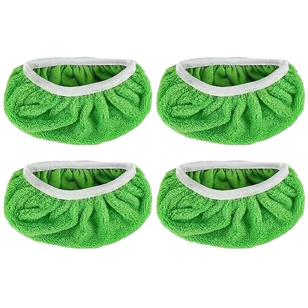 1/4Pcs Wet & Dry Cleaning Cloths Durable Absorbent Sponge Microfiber Mop Pads Flat Mop Head Washable Mop Cloth Reusable Sweepin