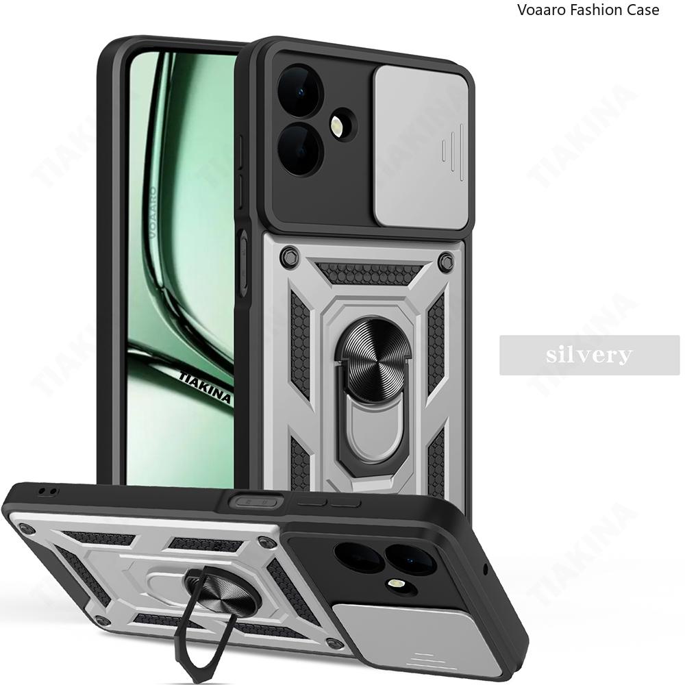 Slide Lens Armor Funda for Samsung Galaxy A07 4G Case for Samsung A06 4G M06 F06 5G Case Magnetic Ring Stand Holder Phone Cover