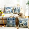 Cartoon New Winter Series Pillowcase Nordic Simple Snowman Sofa Living Room Bedroom Pillowcase