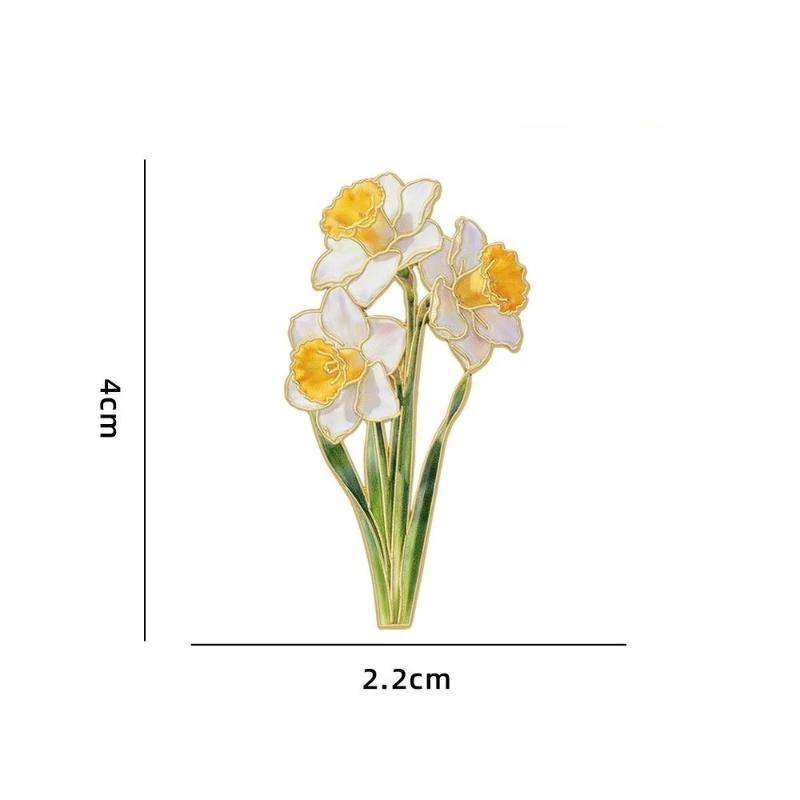 Elegant Botanical Enamel Flower Pins Assorted Plant Lapel Brooches Nature Badges For Womens  Jewelry Accessories