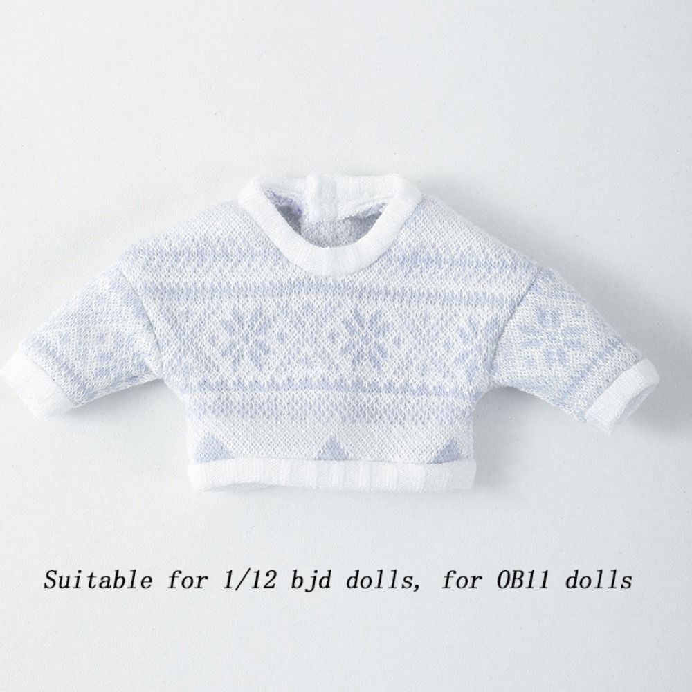 Snowflake 1/12 Doll Cardigan Jacket Vest Ob11 Baby Clothes 1/12bjd Dolls Accessories