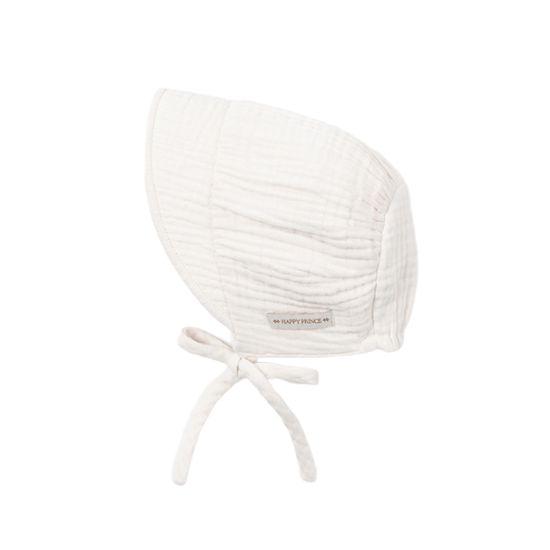 

Happy Prince Happy Bebe Double Gauze Baby Bonnet 3-6m , 6-12m , 12-24m слоновая кость