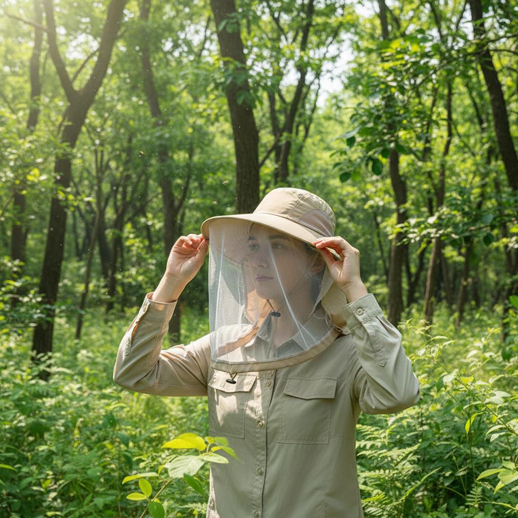 UV-Schutzhut mit Gesichtsmaske Atmungsaktiv Insektenschutz Breiter Rand Anglerhut Outdoor Sport Natur Wandern Camping Netzhut
