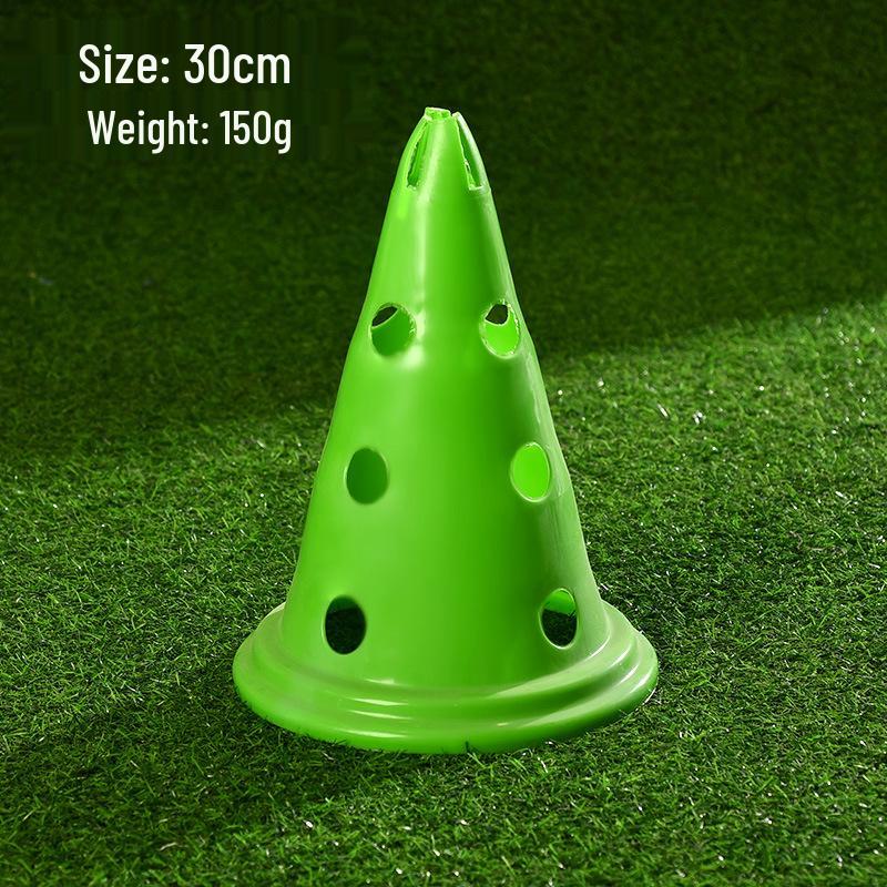 Thickened Round Bottom Football Hurdles with Holes - 30/52cm Multifunctional Training Cones
