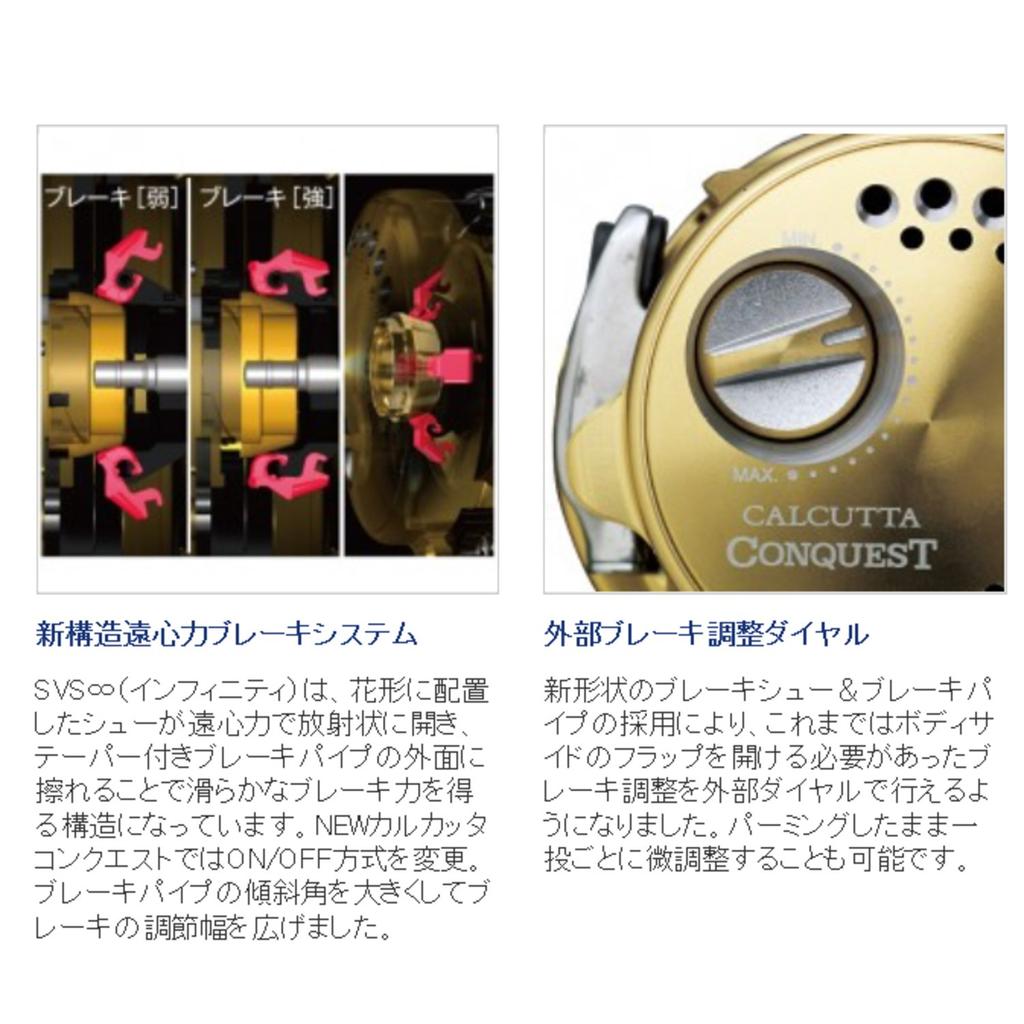 SHIMANO Bait Reel Double Axis 14 Calcutta Conquest 101 Left Handle Bass Fishing