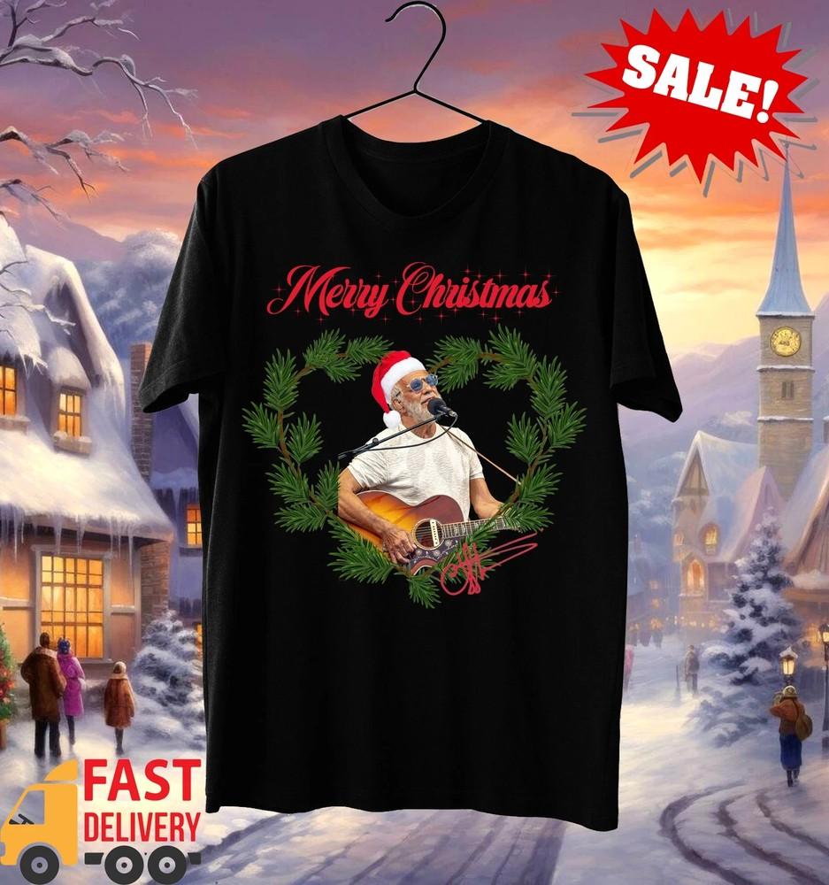 

Cat Stevens Merry Christmas Signature Shirt Classic Black Unisex S-5XL TA934 Unisex T-Shirt XXXXL