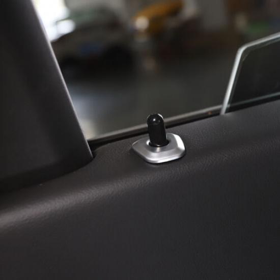 ABS Chrome Silver Interior Door Lock Pin Cover Trim Ring for BMW X1 U11 -24