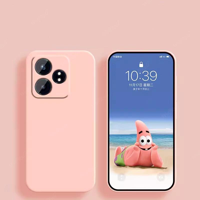 For Realme GT 6T Case Cover OPPO Realme GT 6T Capas New Original Liquid Silicone Shockproof Bumper TPU Soft Fundas Realme GT 6T
