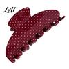Modische Haarklammern Polka Dot Krallenklemme für Damen 3,9 Zoll Schwarz/Weiß/Rot Große Klammern Großes Geometrisches Accessoire Starker Halt Kein Verrutschen Dick oder