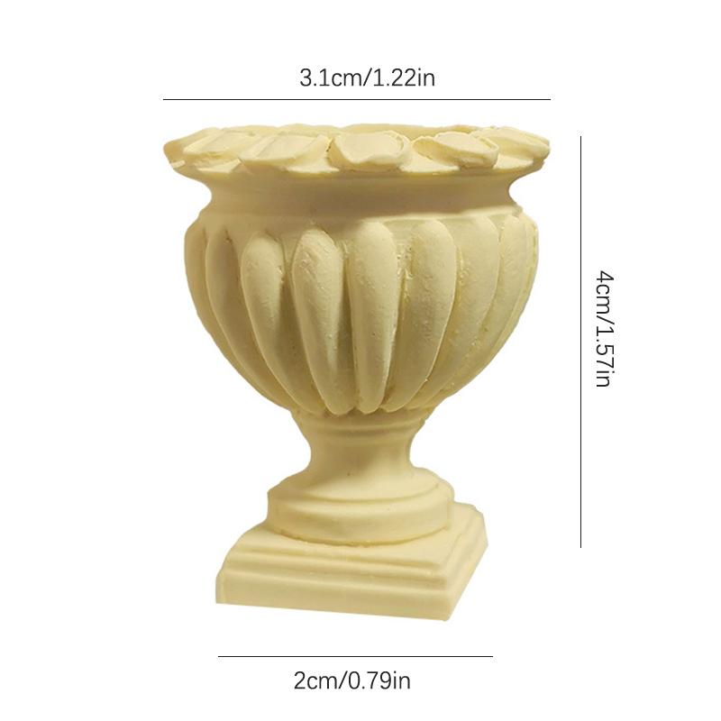 1:12 Vaso da Fiori Miniatura per Casa delle Bambole Colonna Romana Mini Colonna di Fiori Vasi da Fiori Giardino Esterno Piante in Vaso Modello Decor Giocattolo