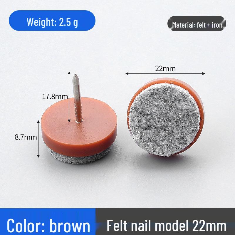Yingya Anti-Slip Felt Leveling Feet for Furniture: White/Brown Pads for Cabinets, Tables, Chairs, Sofas