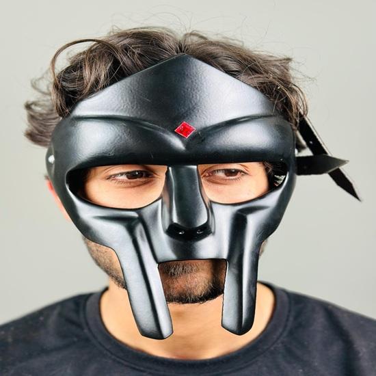 Maska MF Doom Rapper Cosplay Doplněk Maska pocta MF Doom Gladiátorská maska Párty maska Dárek Vánoce, Párty, Halloween, Svatba