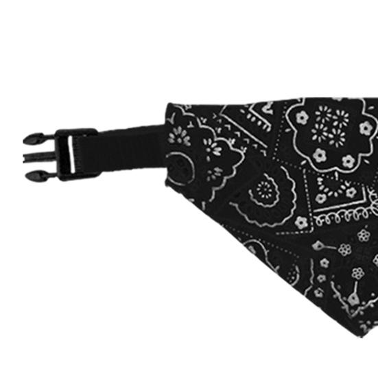 Dog Bandana Collar, Paisley Pattern Dog Bandana with D-Ring, No-Tie Adjustable Stylish Bandana Collar for Small Medium Large Dogs