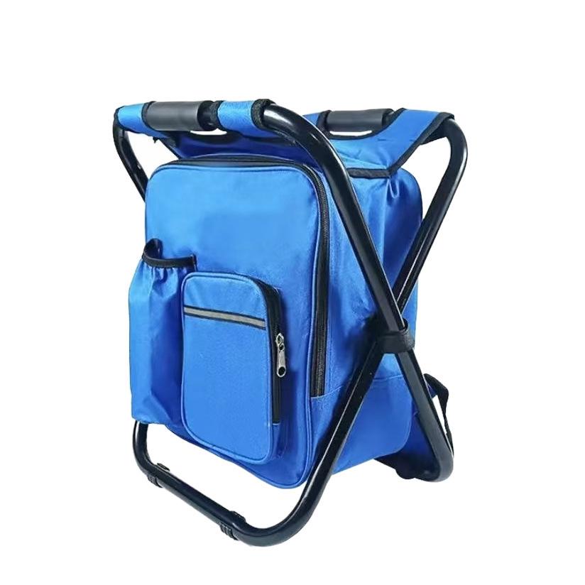 Tragbarer Klapphocker: Multifunktionaler Strand-, Angel- und Campingstuhl mit isoliertem Rucksack