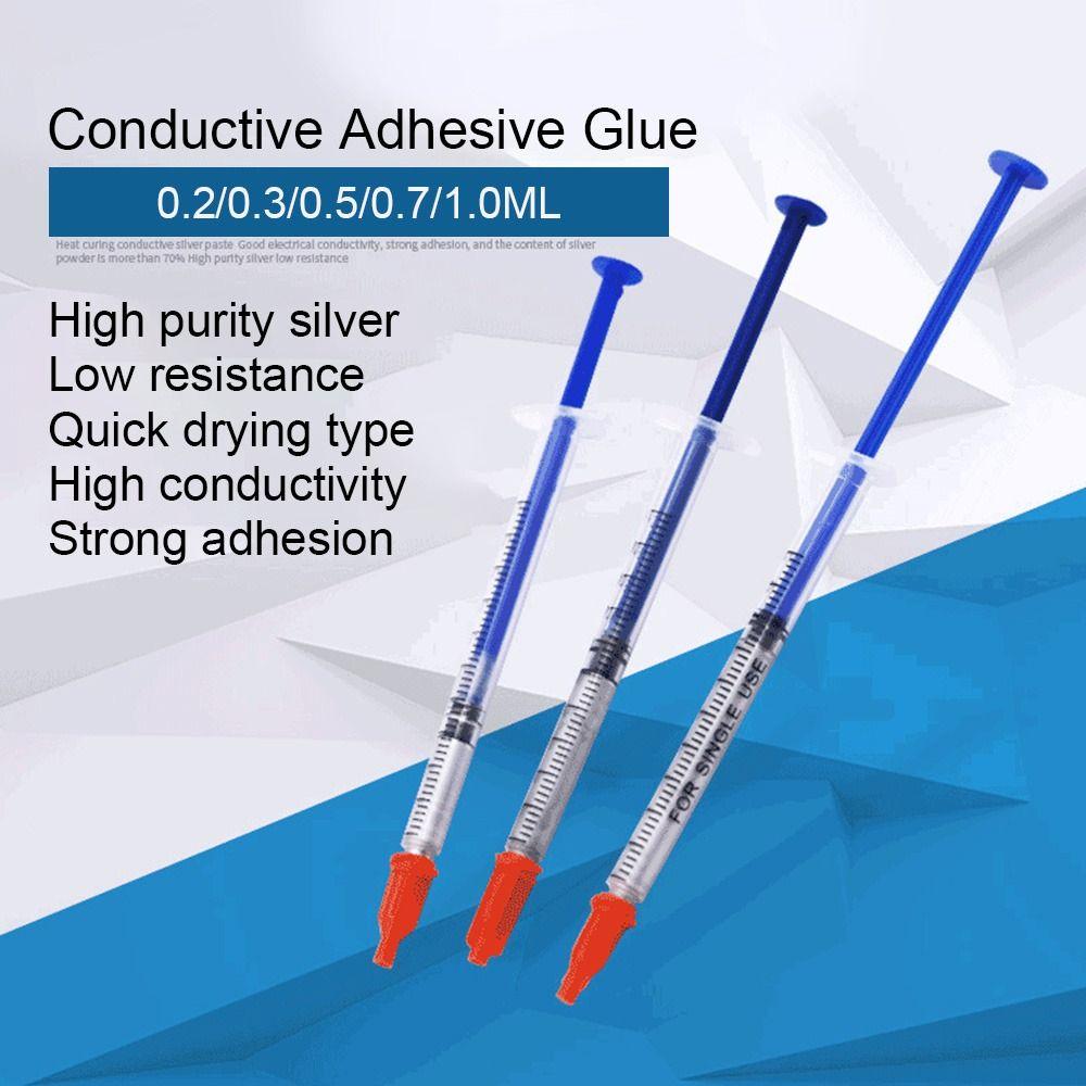 0.2/0.3/0.5/0.7/1.0ML Conductive Adhesive Glue Low Resistance Quick-drying Conduction Paste Silver Paint PCB Flex Cable