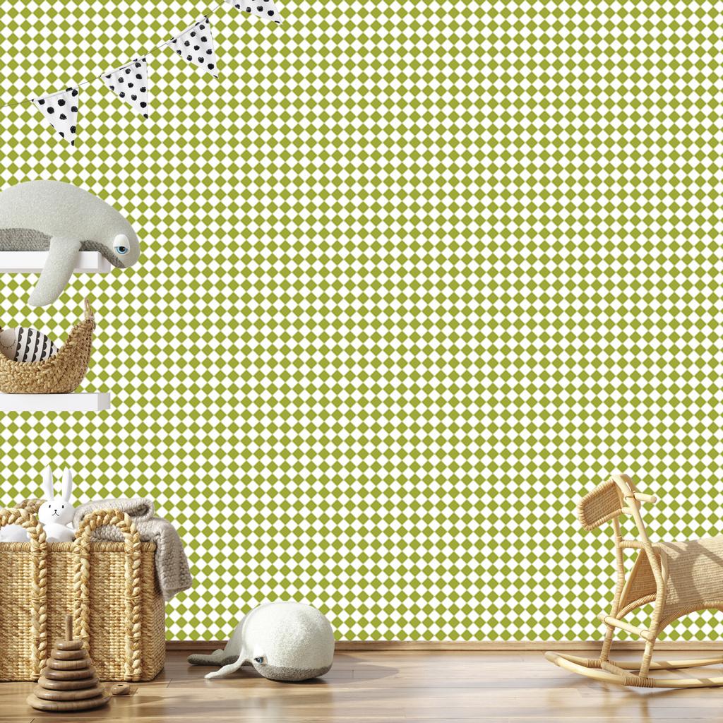 Geometric Rhombus Wallpaper Yellow and Beige for Living Room and Bedroom 50x1000