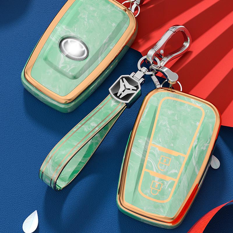 Chinese Style Key Case for Toyota Camry, Prado, Avalon, and Yize - Full Coverage Protective Cover