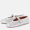 Women's Rhinestone Rivet Single Shoes Women New Round Toe Hollow Belt Buckle Comfortable Flat Dance Ballet Mary Jane Shoes