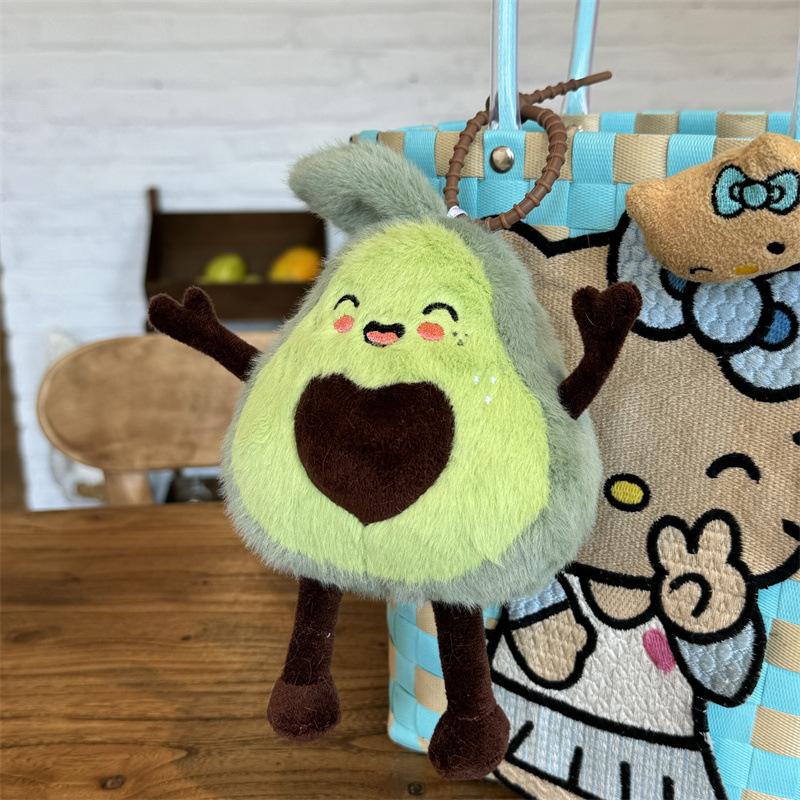 Fun Vegetables Fruit Plush Pendant Apple Mushroom Doll Plush Toy Bag Keychain Popular Small Pendant