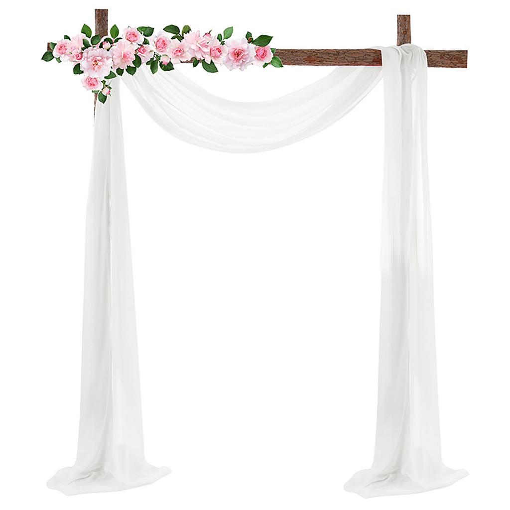 Țesătură Draperie Arc Nuntă Draperii Arc Nuntă Cortină Fundal Transparentă pentru Ceremonia de Nuntă Petrecere