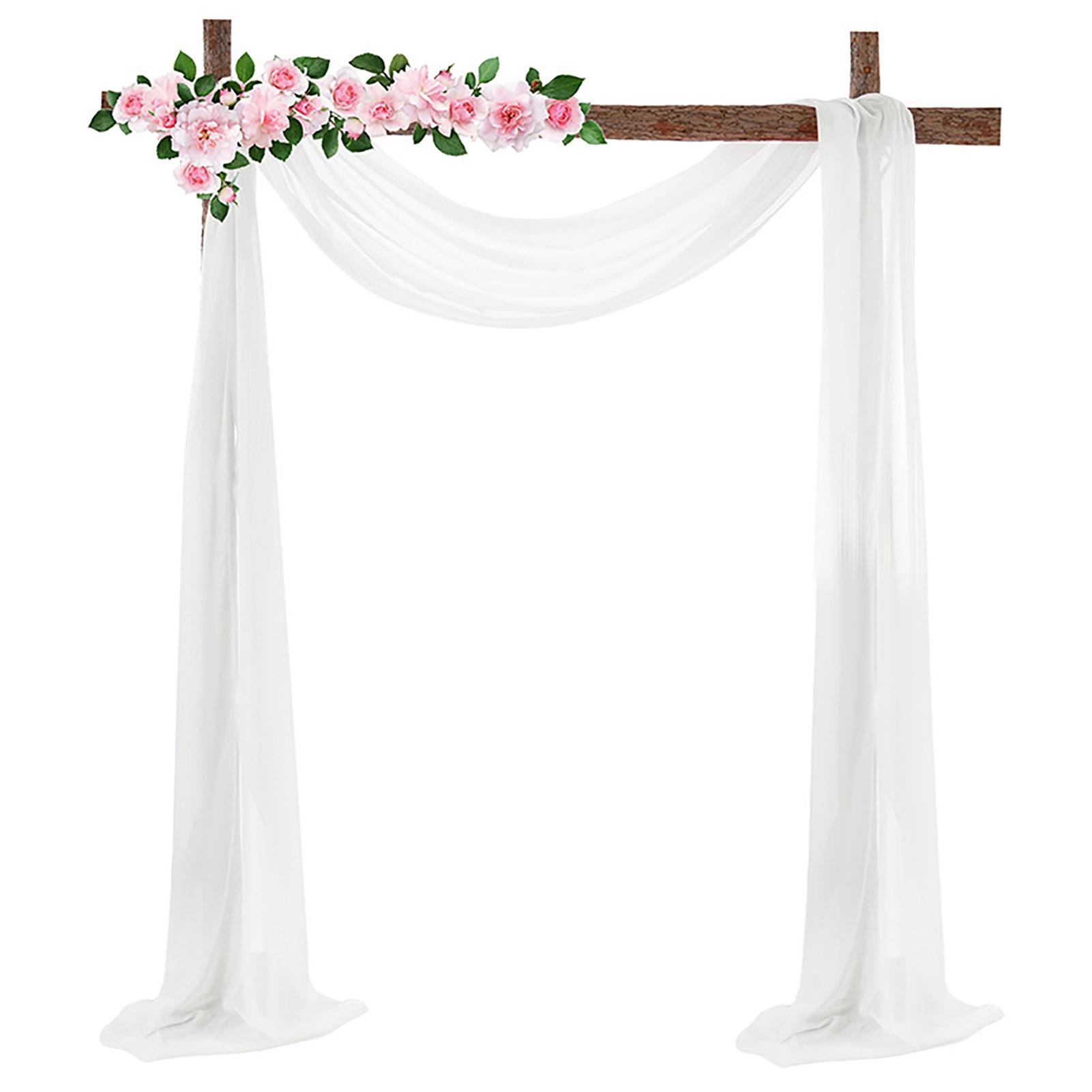 Țesătură Draperie Arc Nuntă Draperii Arc Nuntă Cortină Fundal Transparentă pentru Ceremonia de Nuntă Petrecere