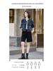 2025 Women's Blue Retro Denim Stand Collar Jacket - Spring & Autumn Casual Fashion (LU8930)